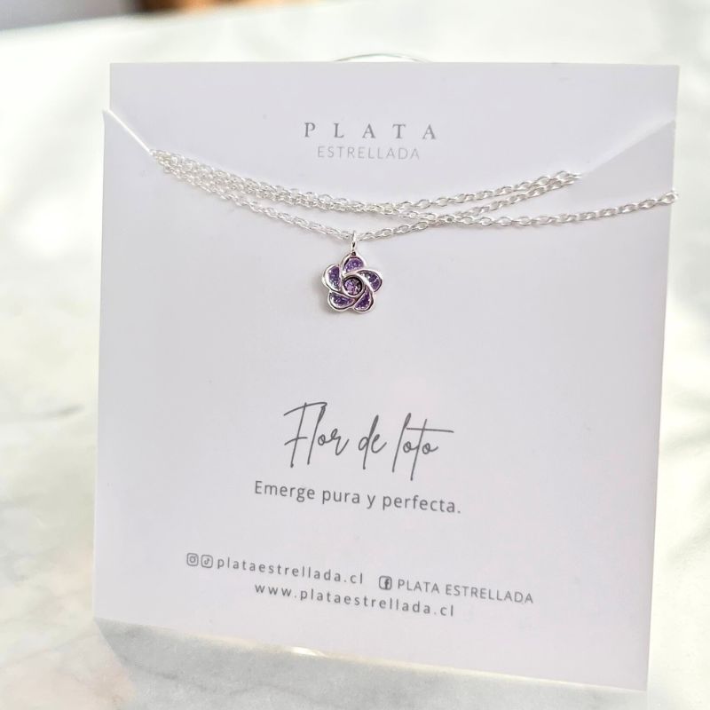 Colgante Flor de Loto Lila