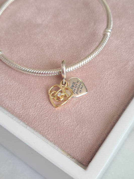 Charm Mamá Infinita en Oro y Plata – Amor Eterno