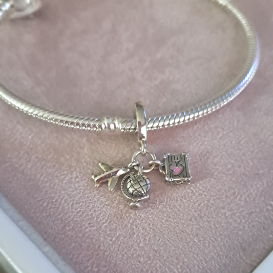 Charm Colgante Triple Viaje Plata 925
