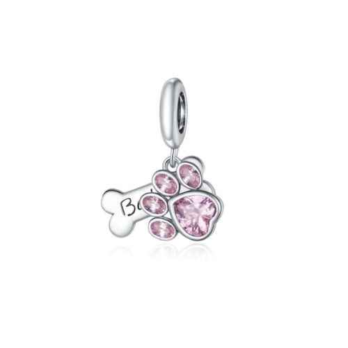 Colgante Hueso Mascota Rosa